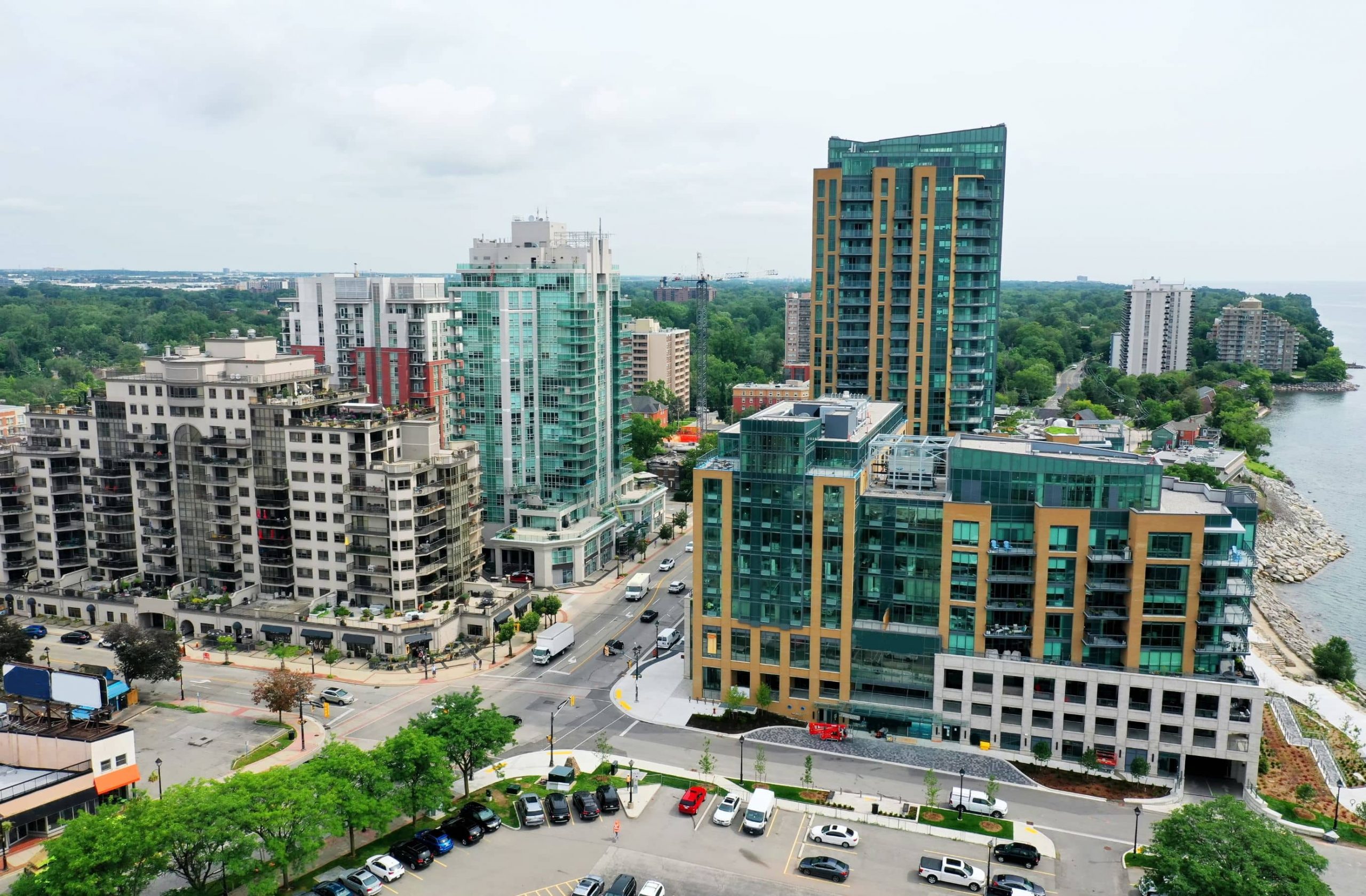 Aerial view of downtown Burlington