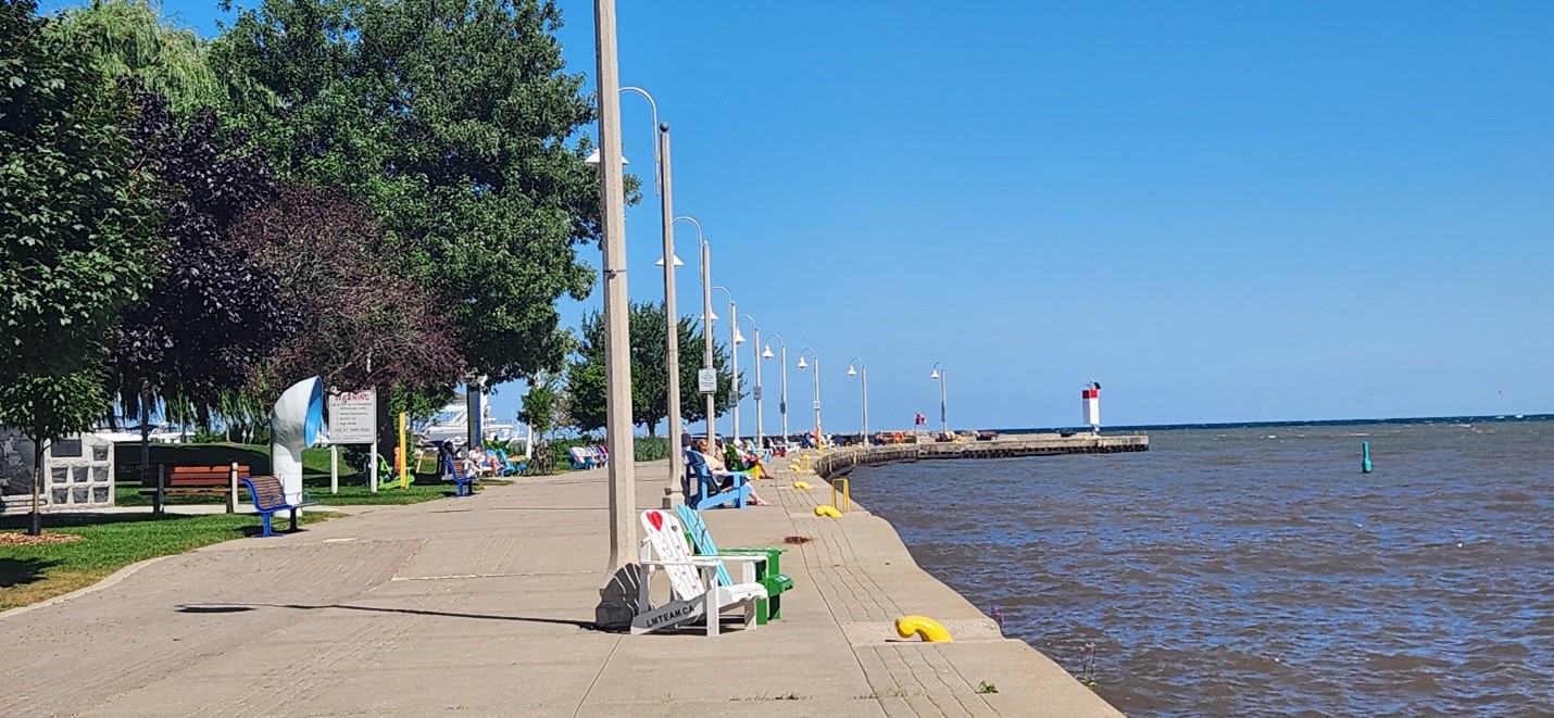 Bronte Harbour on a sunny day with a blue sky